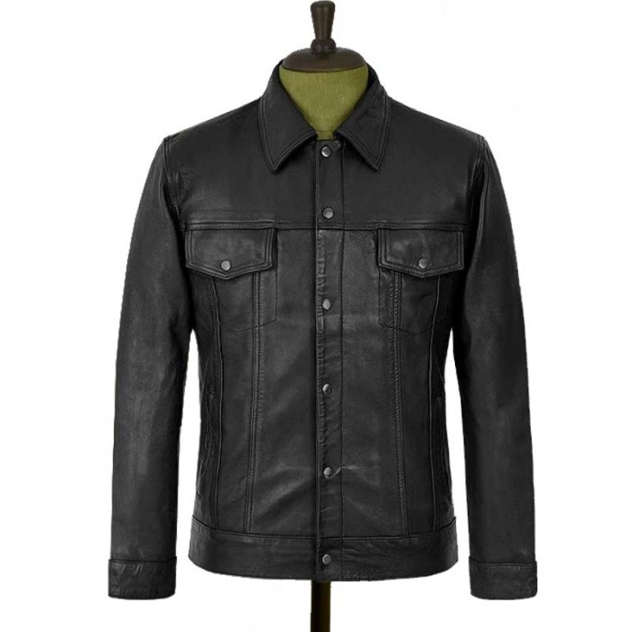 Lambskin shop denim jacket